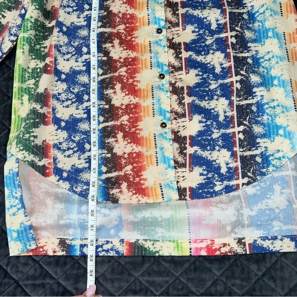 Lucky & Blessed Top Women Large Cactus Embroidered Suede Boho Western Shirt Y - Picture 5 of 7